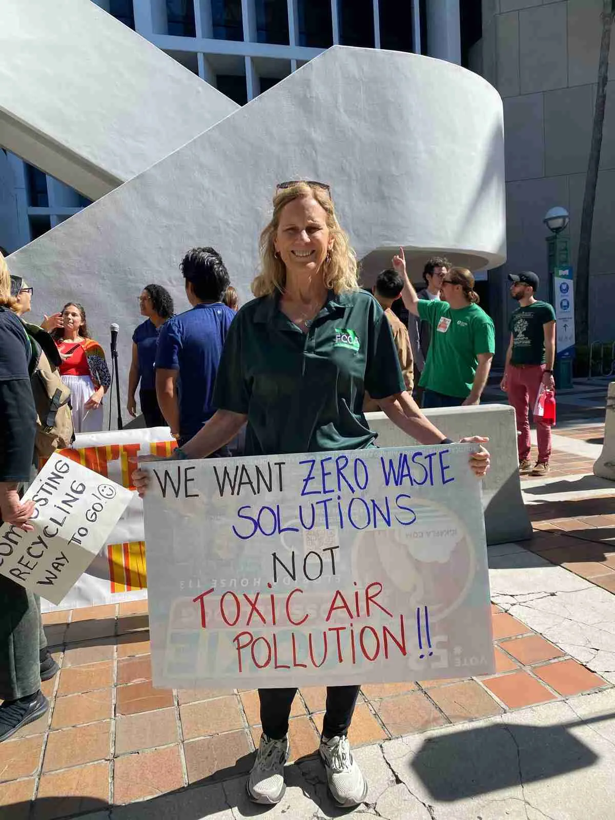 Carol at Incinerator Protest